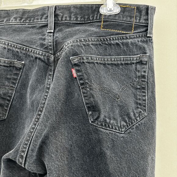 Vintage Levis 501 Jeans Mens 34x30 Black Denim Button Fly Straight MEX 2000 Y2K - Picture 1 of 8